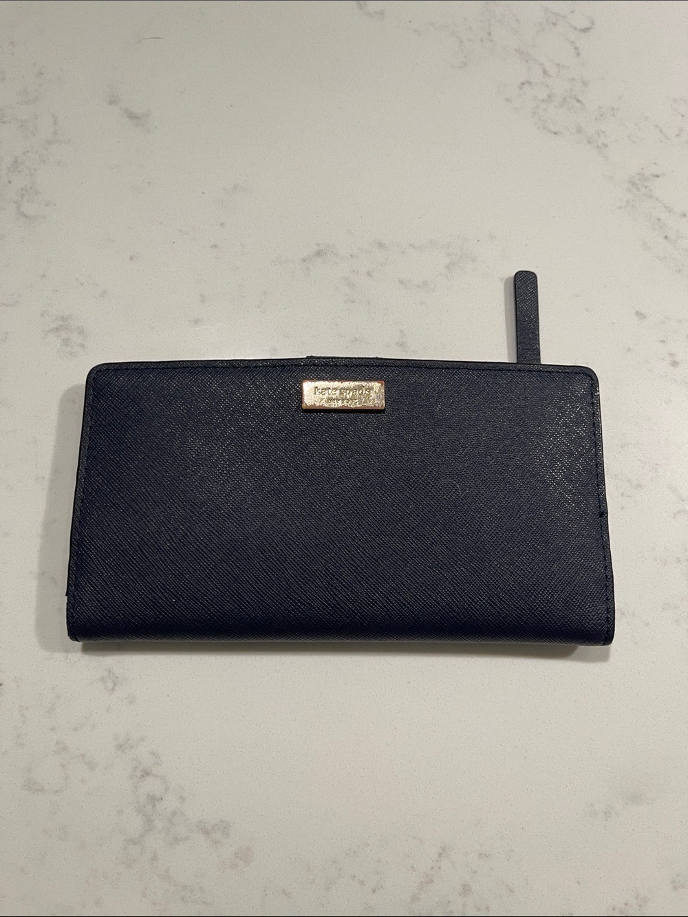 GUC Kate Spade New York Navy Leather Bifold Wallet
